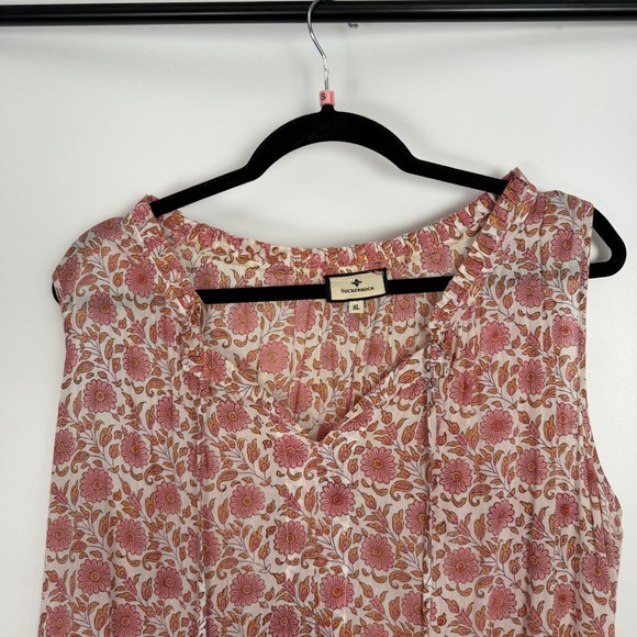 Tuckernuck Women's Floral Boho Festival Luxury Tiered Tassels Maxi Dress XL - Picture 5 of 7